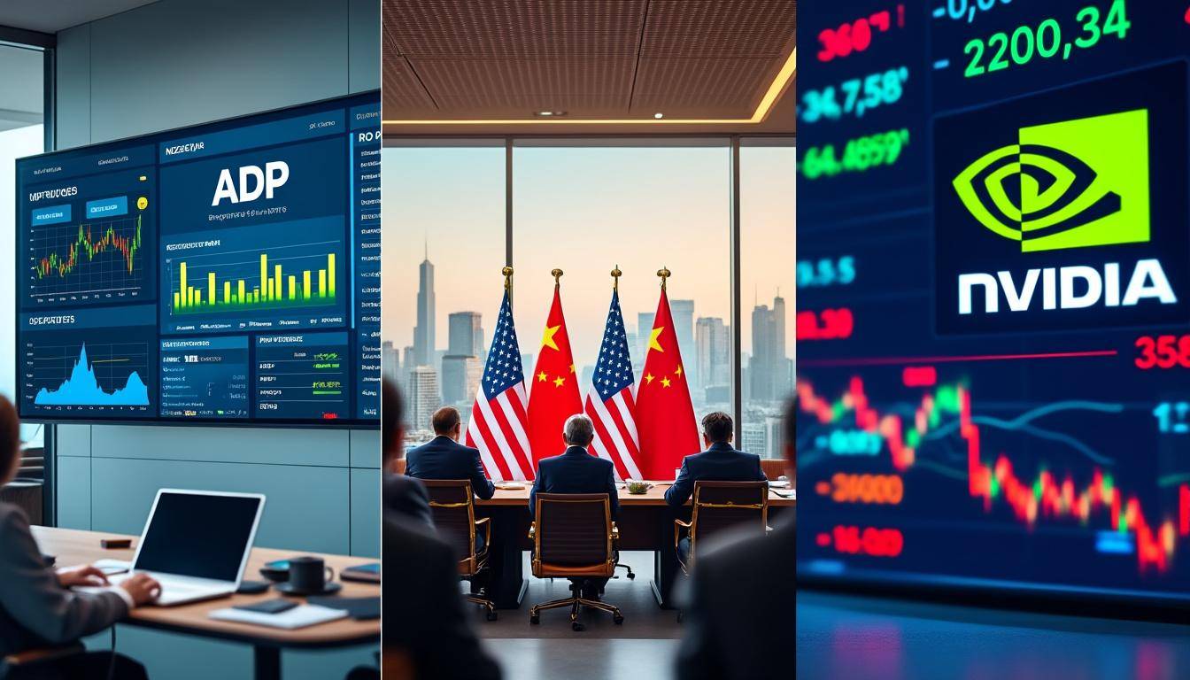 Insights into ADP employment data, US-China discussions, and Nvidia&#8217;s market capitalization