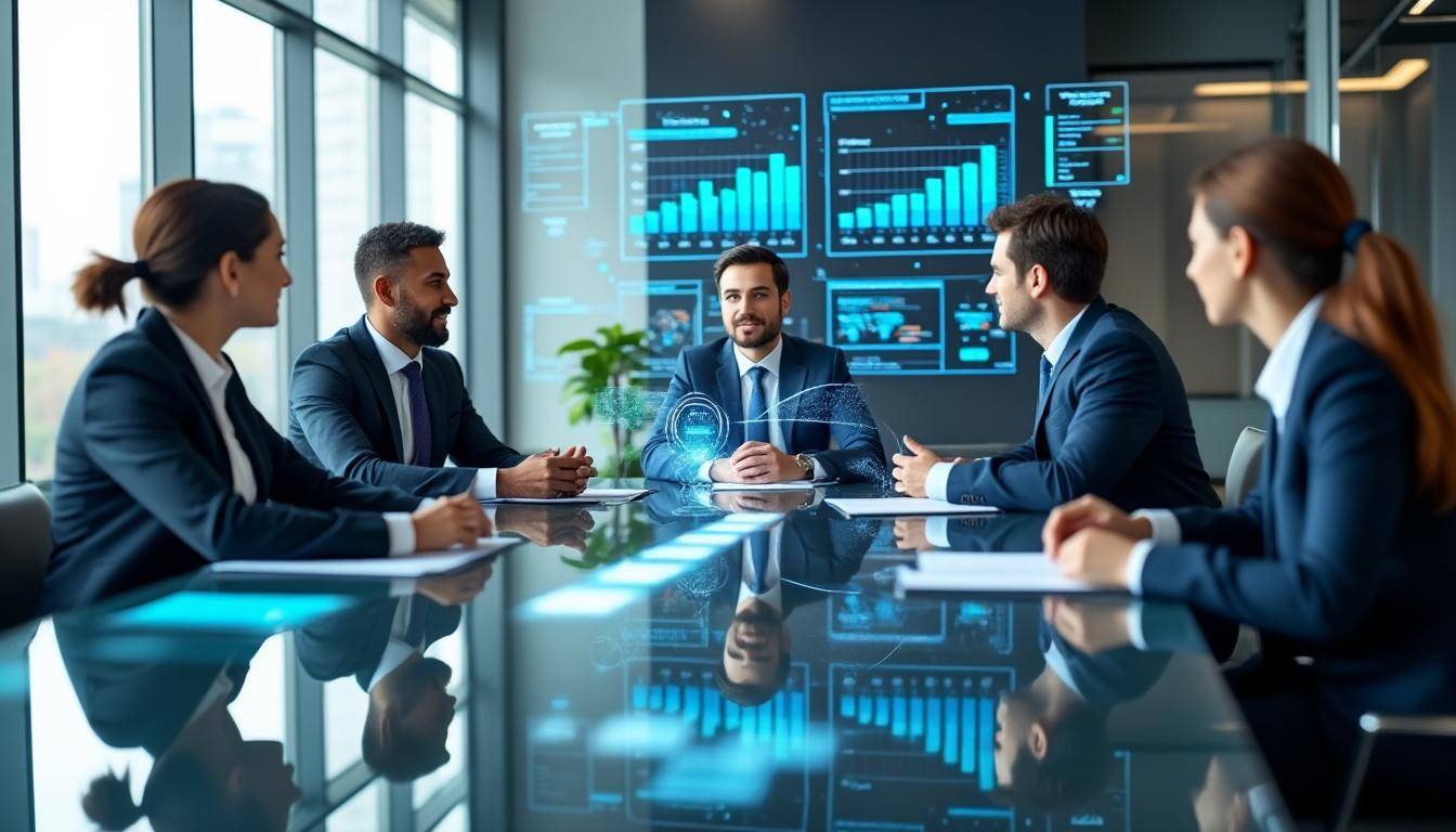 us bank leaders forecast that ai will boost operational efficiency and reduce workforce needs, transforming the banking industry's future.